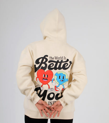 سويت شيرت قطن 100% ميلتون  هودي  بكابيشون  بطبعة خلفية مميزة