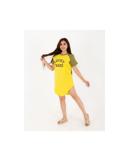 نايت شيرت حريمي قطن 100% "LUCKY BABE"